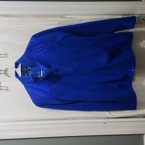 Talbots Royal Blue Fleece Jacket Size Medium Petite